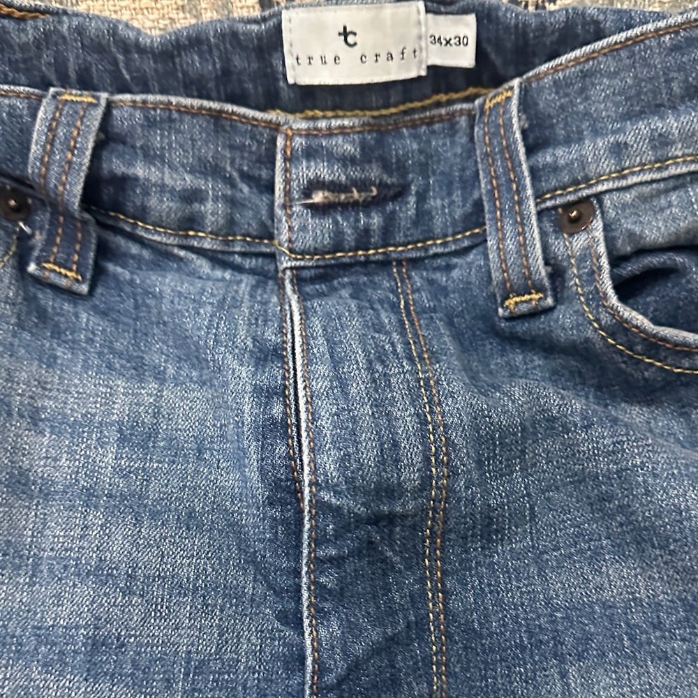 True Craft Men's Straight Blue Jeans